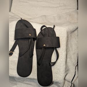 NWOT Women's Black Dressy Sandals Casual And Summer Rubber Sandals Size 12